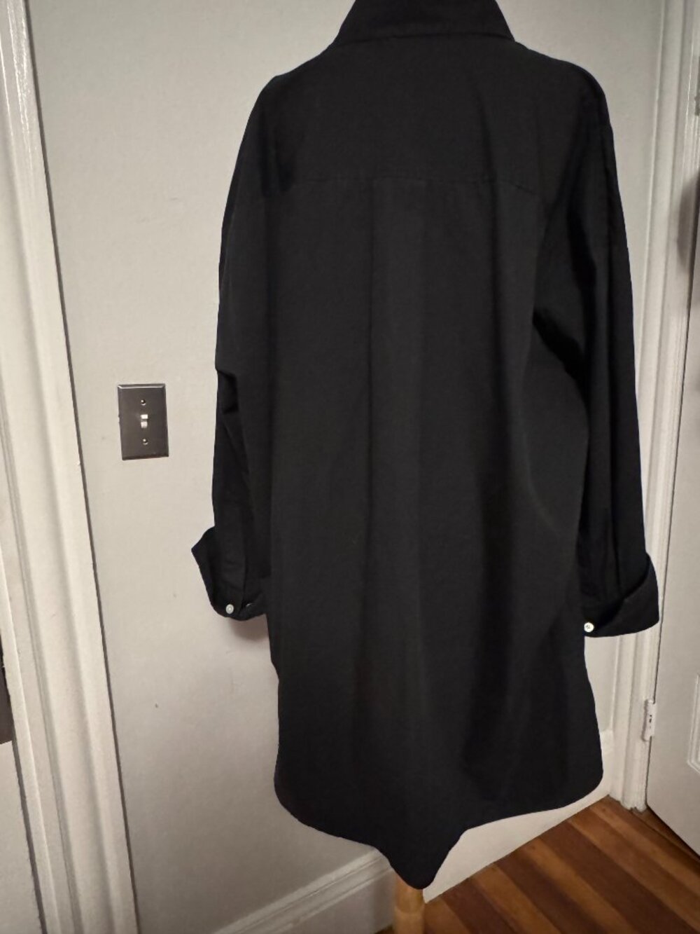 ATM Long Sleeve Swing Poplin Shirtdress - Picture 5 of 8